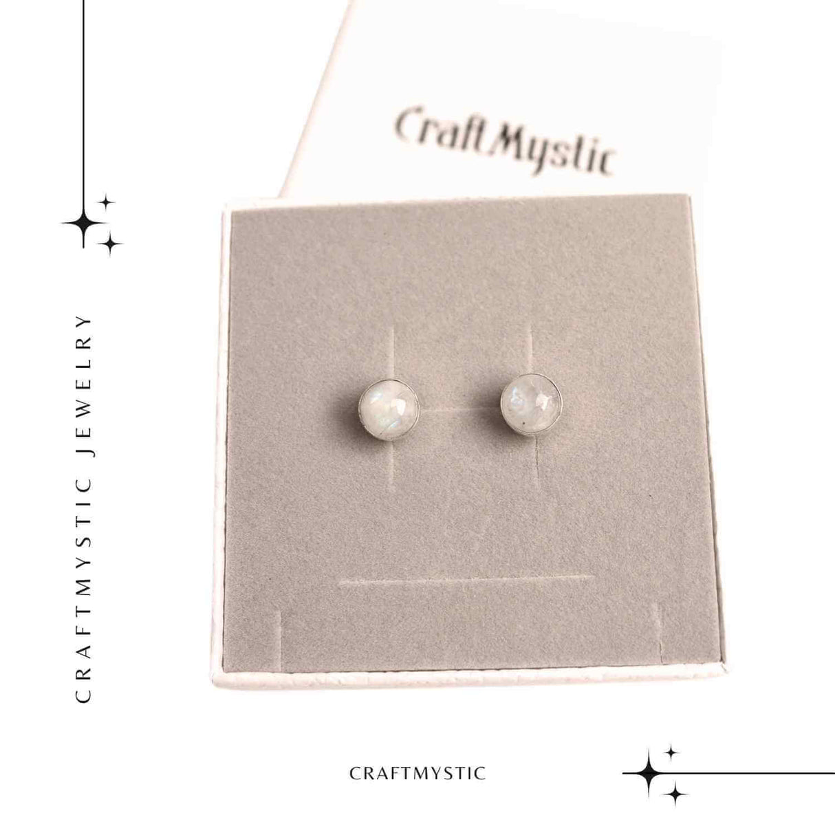 Cercei cu Piatra Lunii Curcubeu - Echilibru si Inspiratie