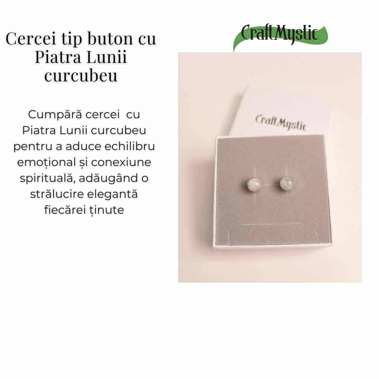 Cercei cu Piatra Lunii Curcubeu - Echilibru si Inspiratie