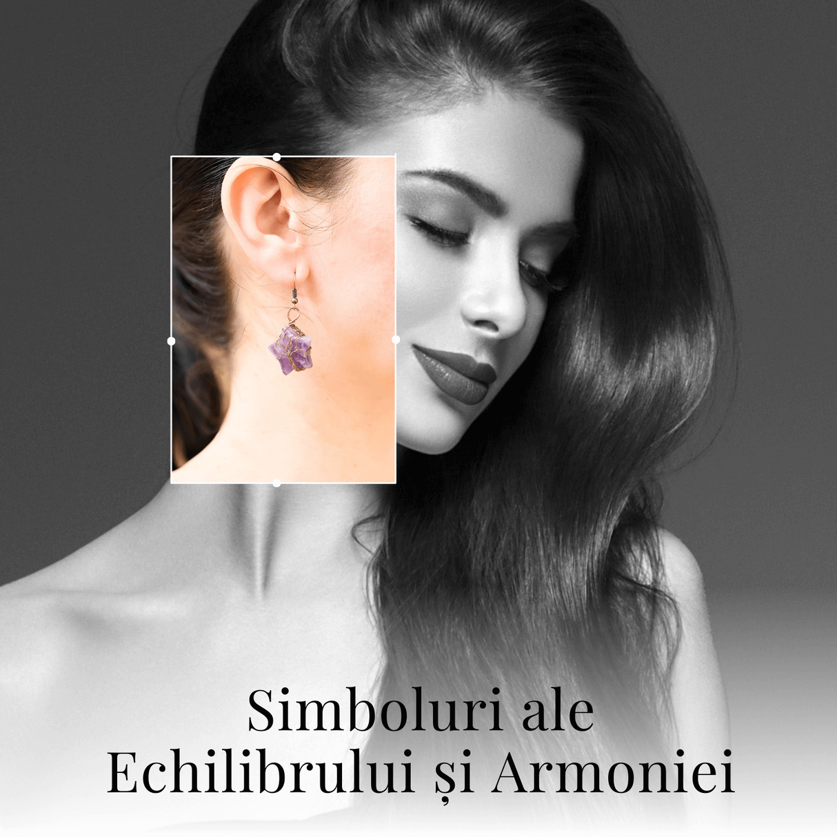 Cercei Eleganti in Forma de Stea cu Ametist Natural Semipretios