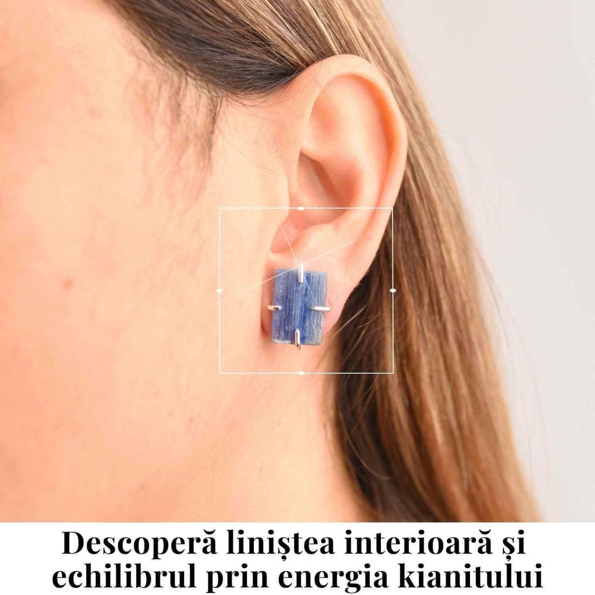 Cercei cu Kianit (Cianit) Albastru – Echilibru si Claritate Mentala