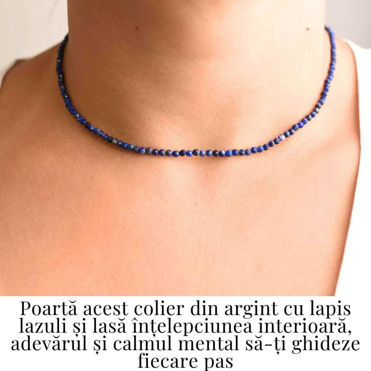 Claritate si Adevar Interior – Colier din Argint 925 cu Lapis Lazuli Fatetat