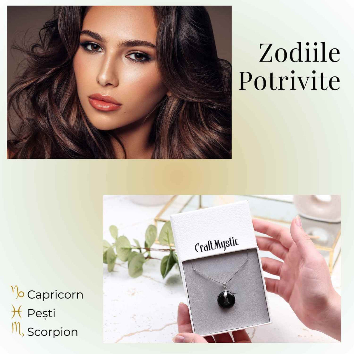 Colier Argintiu cu Obsidian Forma Pi