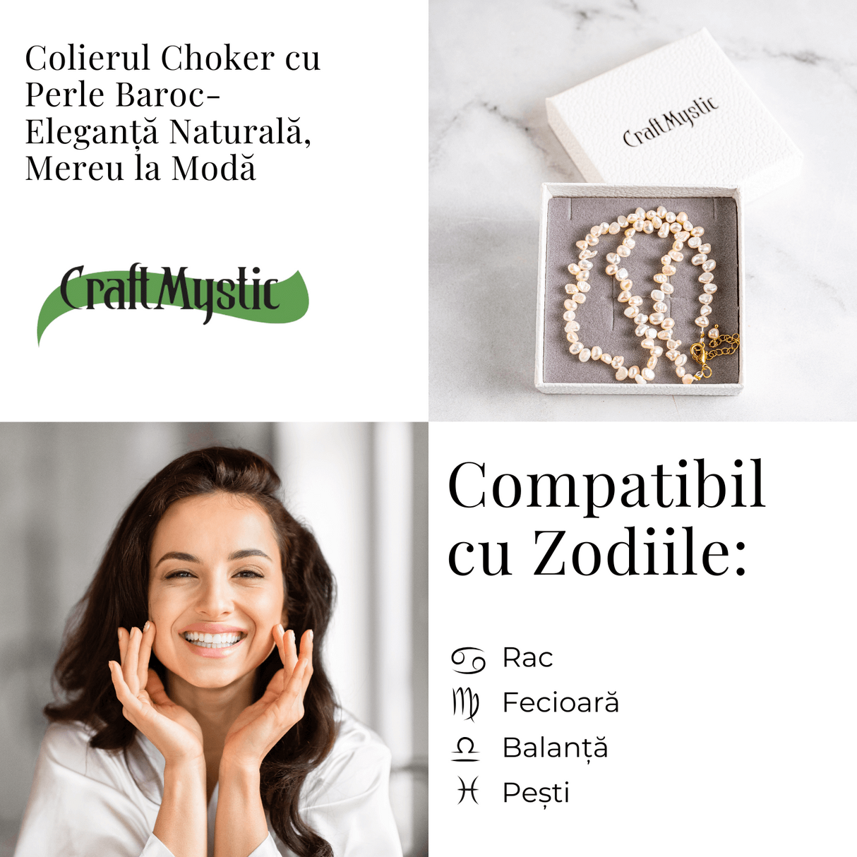 Colier choker cu perle design baroc – Eleganta naturala, mereu la moda