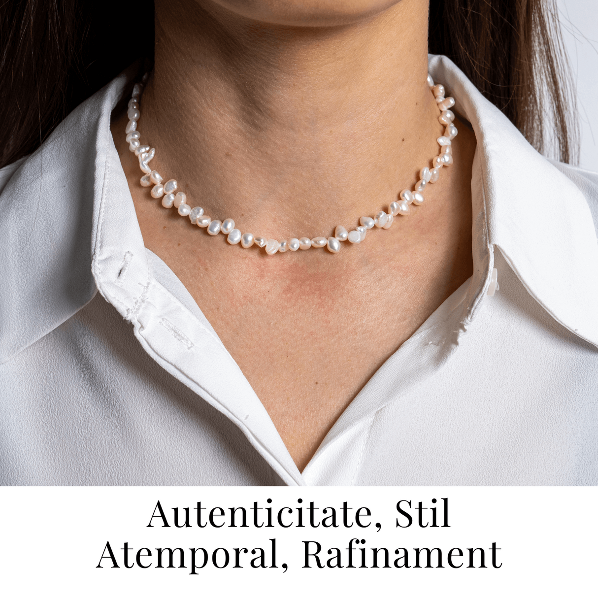 Colier choker cu perle design baroc – Eleganta naturala, mereu la moda