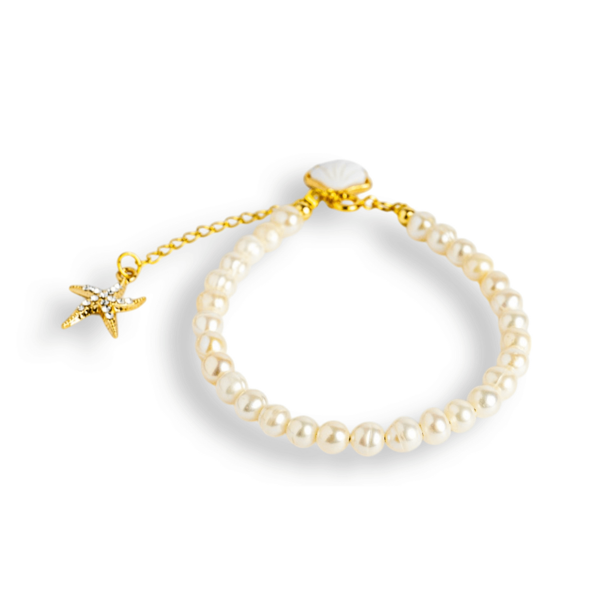 Bratara eleganta cu perle si scoica – Inspirata din adancurile oceanului