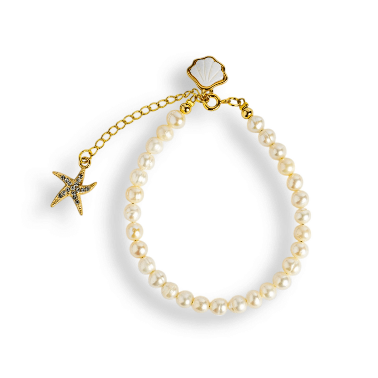 Bratara eleganta cu perle si scoica – Inspirata din adancurile oceanului