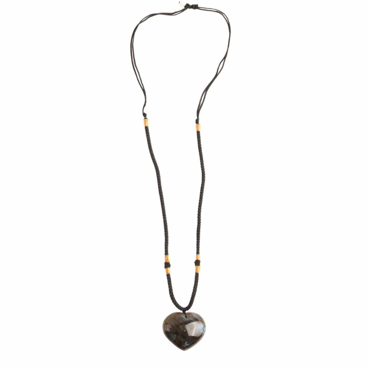 Colier cu cristal Labradorit in forma de inima – o piatra semipretioasa pentru meditatie, intuitie, imaginatie