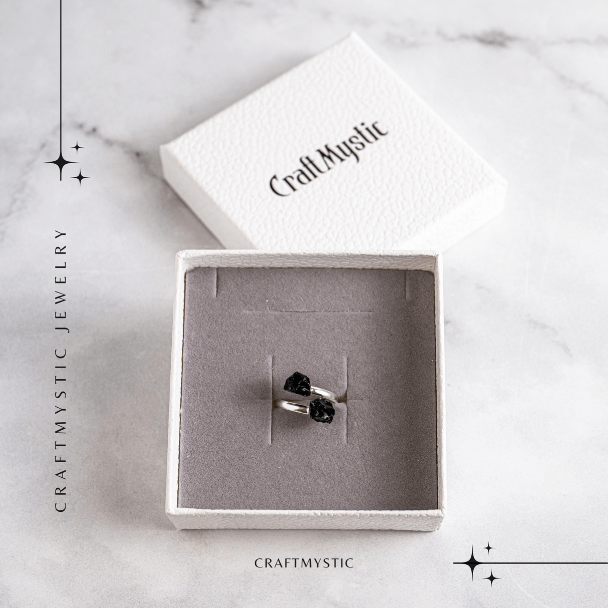 Simplitate cu vibratie puternica – Inel din dublu onix natural