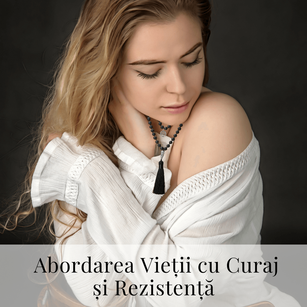 Colier Mala din Roca Vulcanica Naturala 8MM cu 108 margele