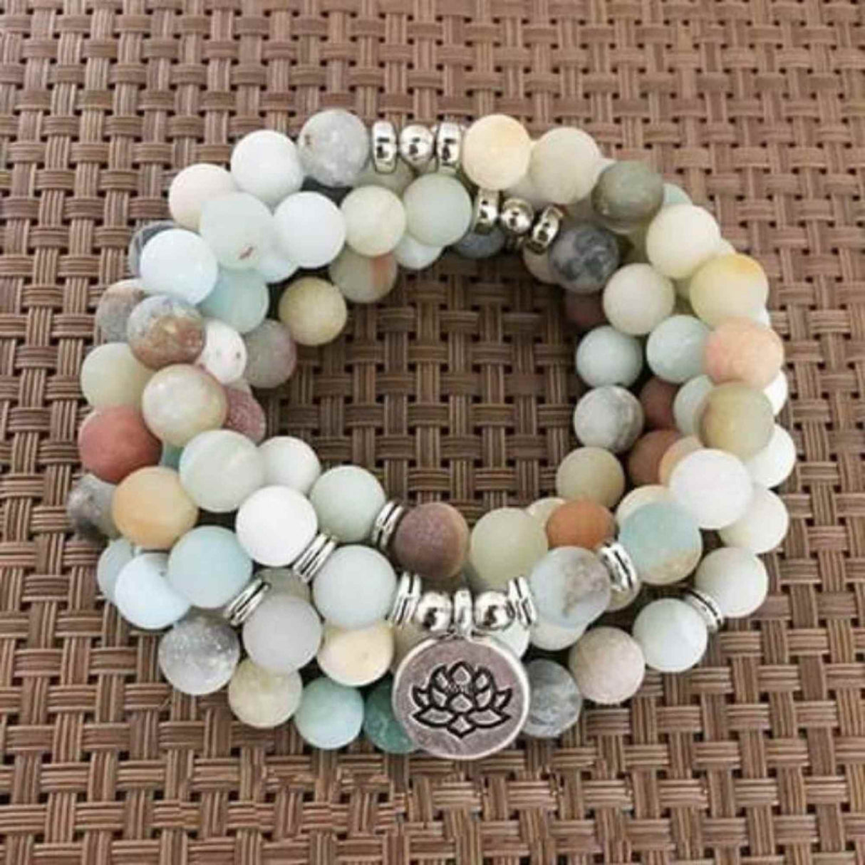 Colier - Bratara Mala cu 108 Margele 8mm din Pietre Naturale Tianhe Claritate Mentala, Protectie energii negative