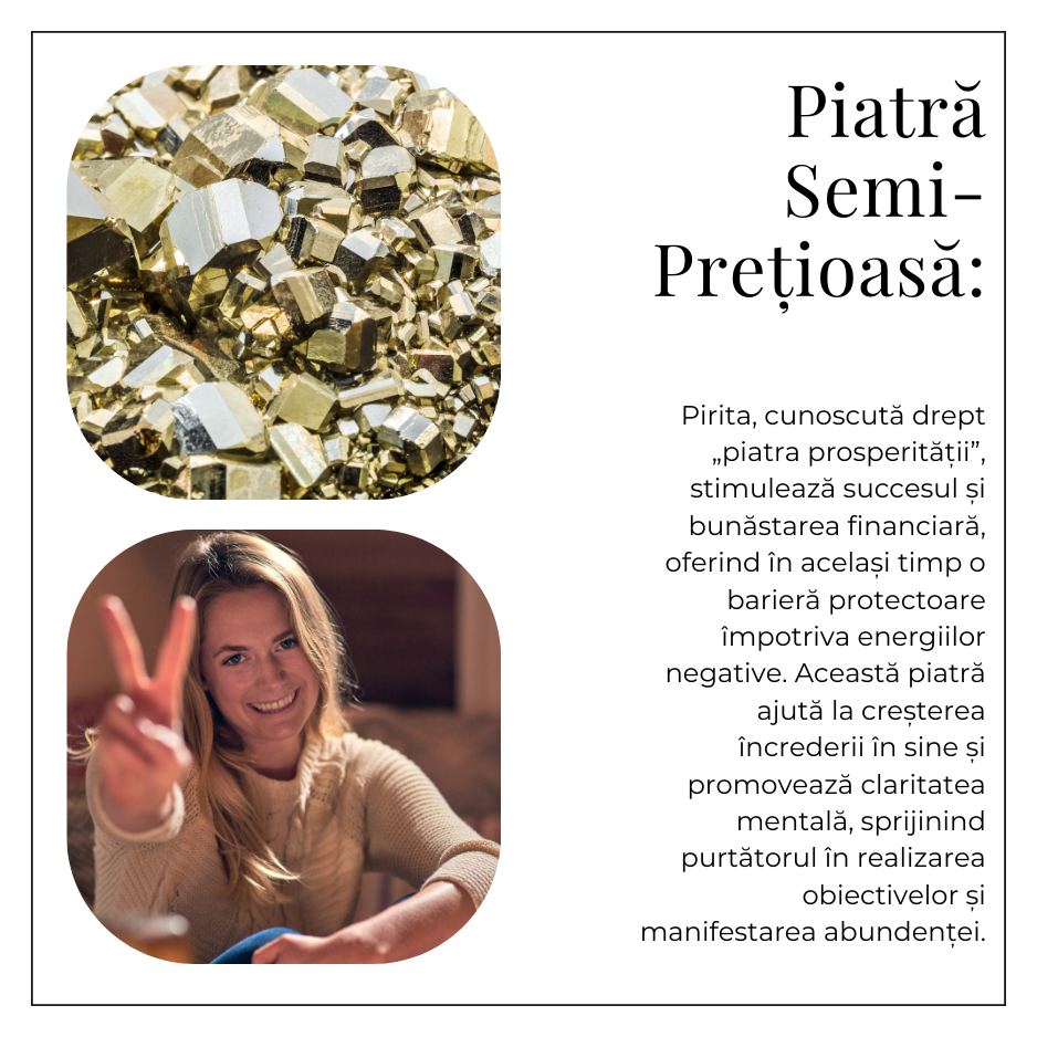 Colier Pirita Ovala – Protectie si Energie Pozitiva