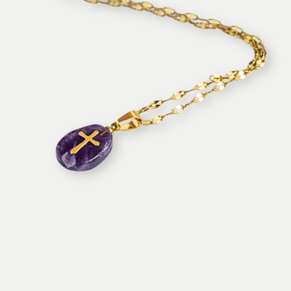 Bijuterie pentru Claritate si Conectare Divina – Colier Cruce cu Ametist