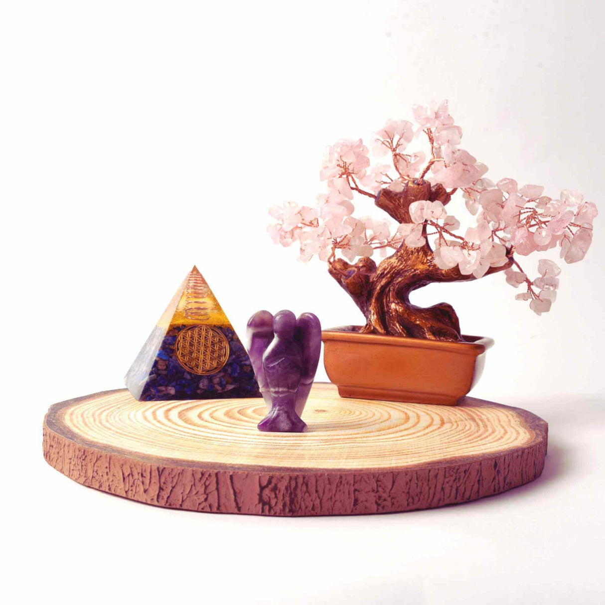 Figurina 5 cm inger din cristal vindecator Ametist