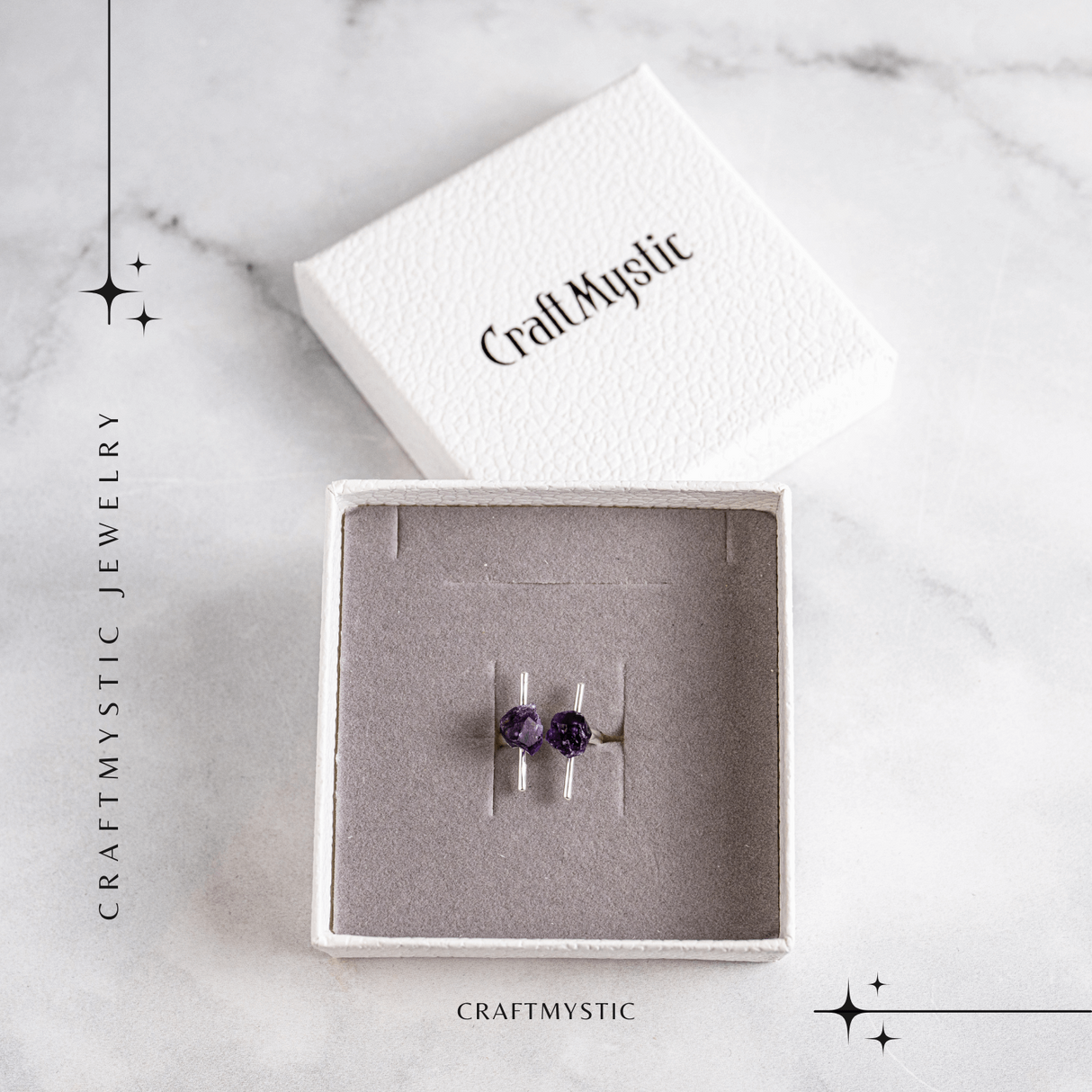 Accesoriu cu sens – Inel cu ametist dublu tija argintiu pentru focus si pace