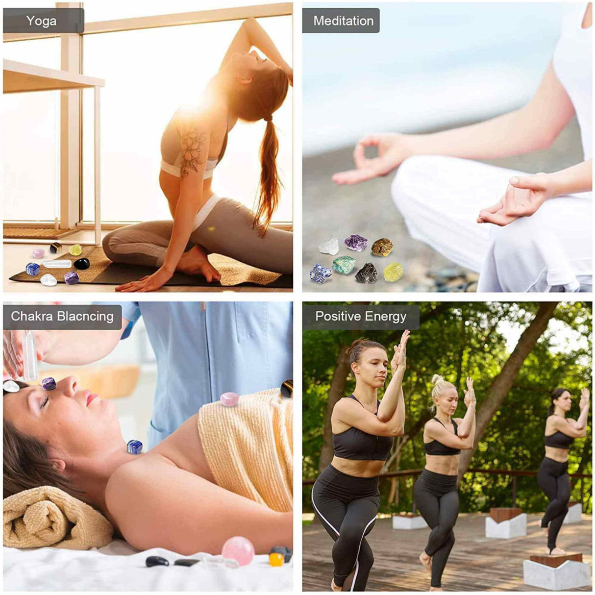 Set 28 piese cu cristale vindecatoare naturale