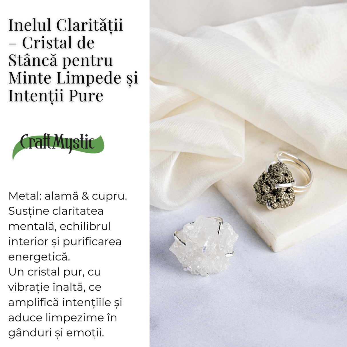 Inelul claritatii – Cristal de stanca pentru minte limpede si intentii pure