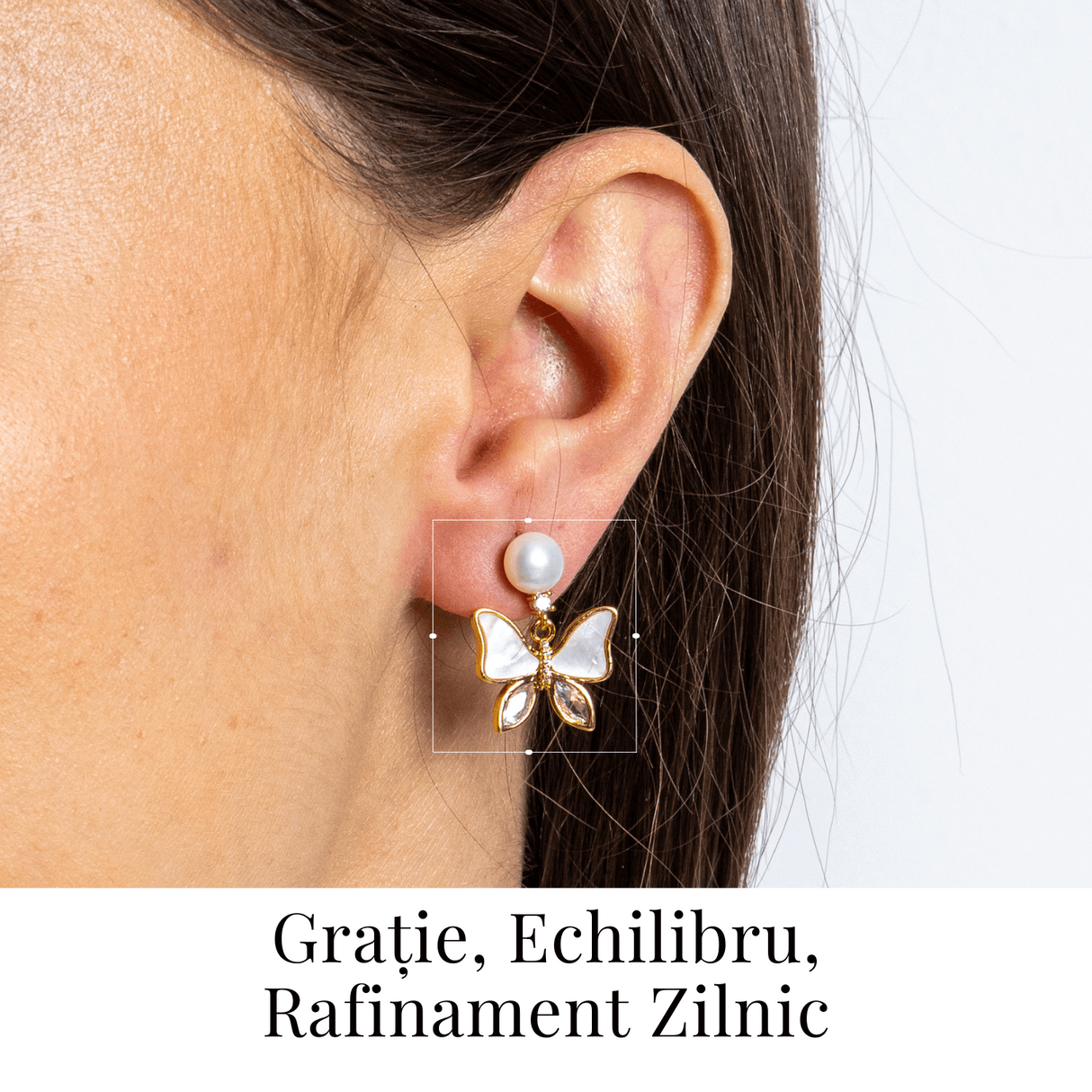 Zbor lin in fiecare zi – Cercei cu perla naturala si detalii fine
