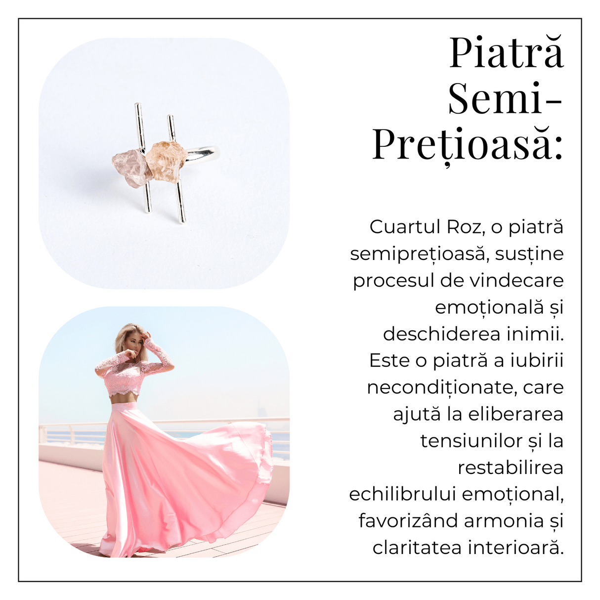 Inelul inimii deschise – Cuart roz pentru iubire si blandete
