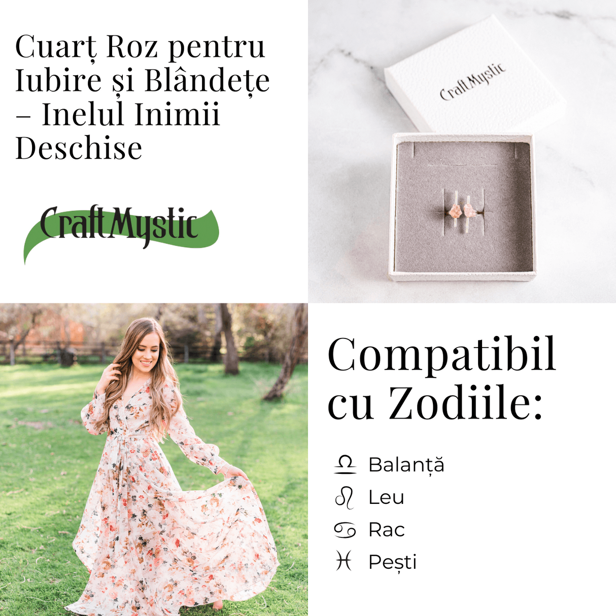 Inelul inimii deschise – Cuart roz pentru iubire si blandete