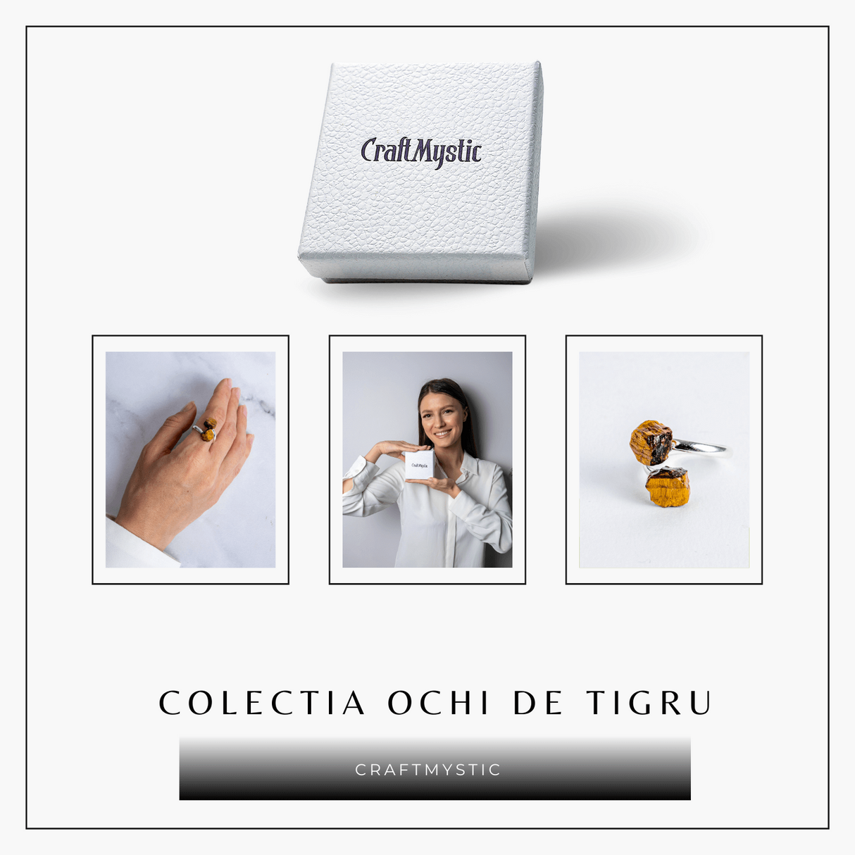 Protectie in fiecare zi – Inel dublu Ochi de tigru natural in forma bruta