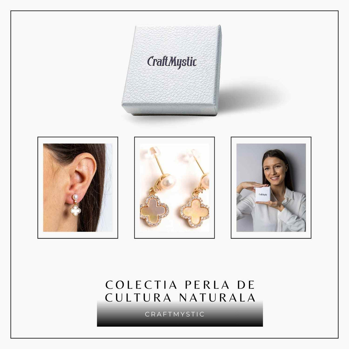 Talisman delicat cu perla si scoica – Cercei norocosi pentru fiecare zi