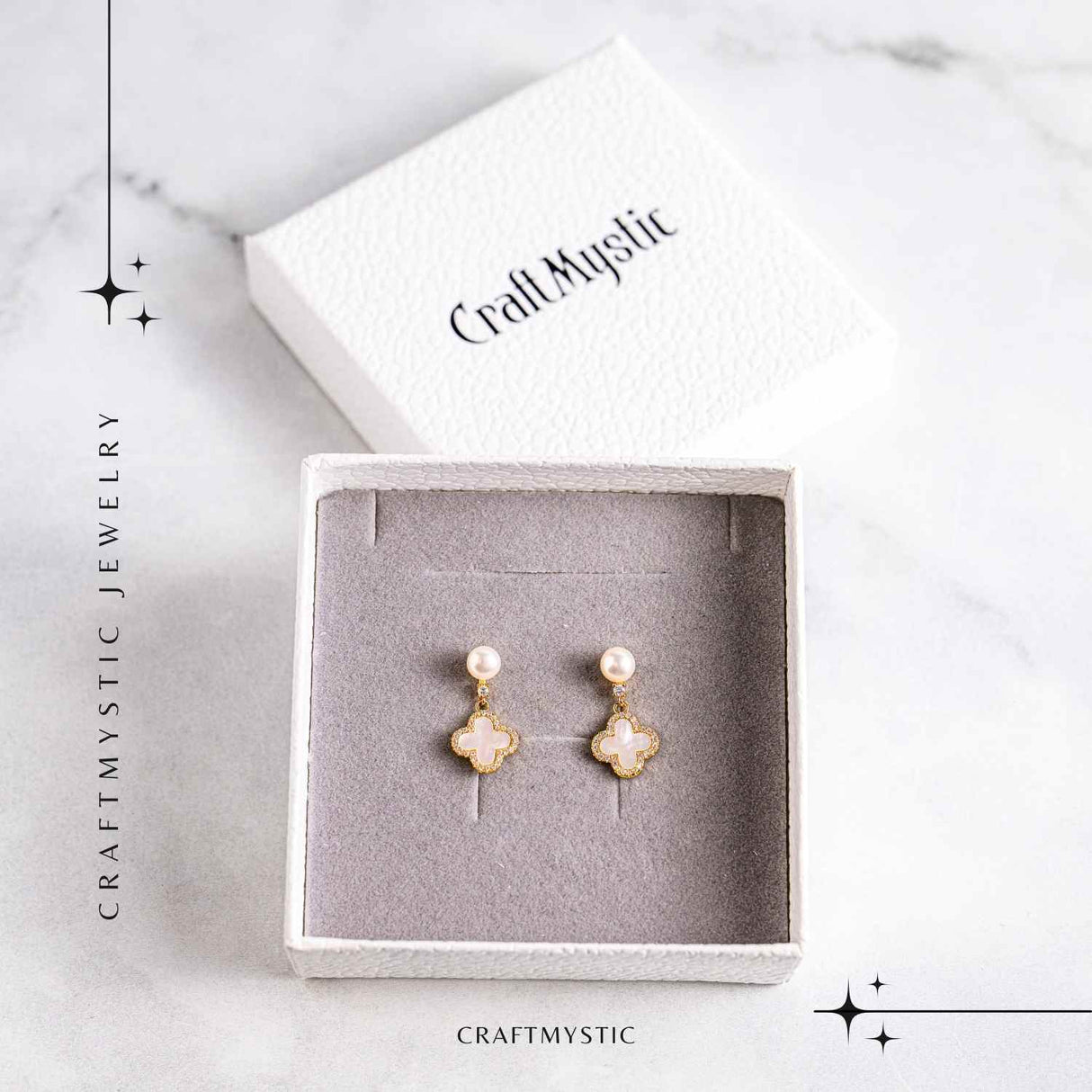 Talisman delicat cu perla si scoica – Cercei norocosi pentru fiecare zi