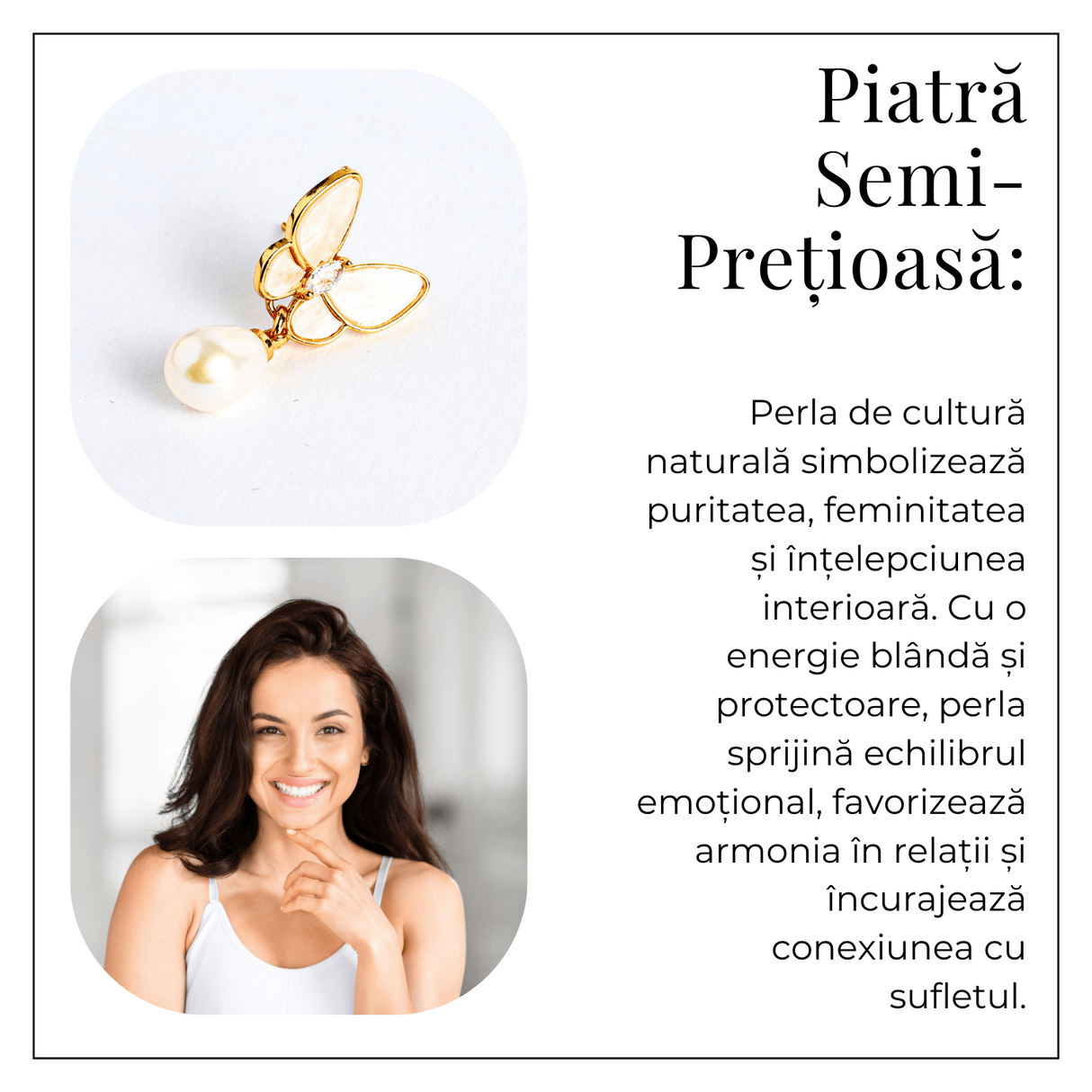 Eleganta delicata – Cercei fluturi si perle