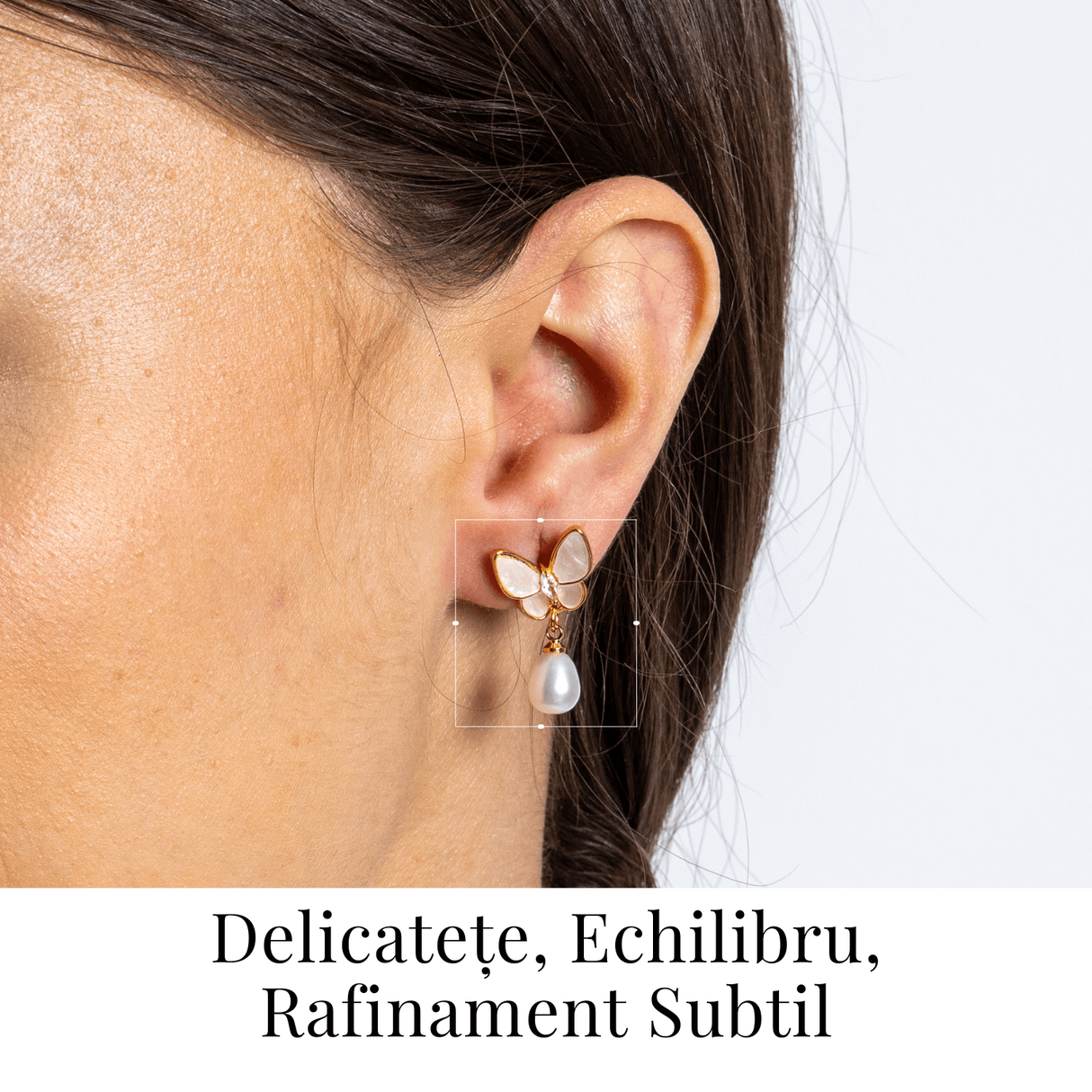 Eleganta delicata – Cercei fluturi si perle