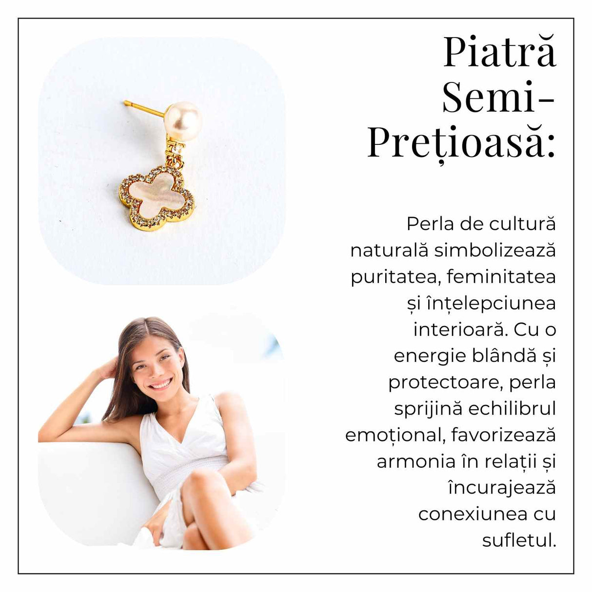 Talisman delicat cu perla si scoica – Cercei norocosi pentru fiecare zi