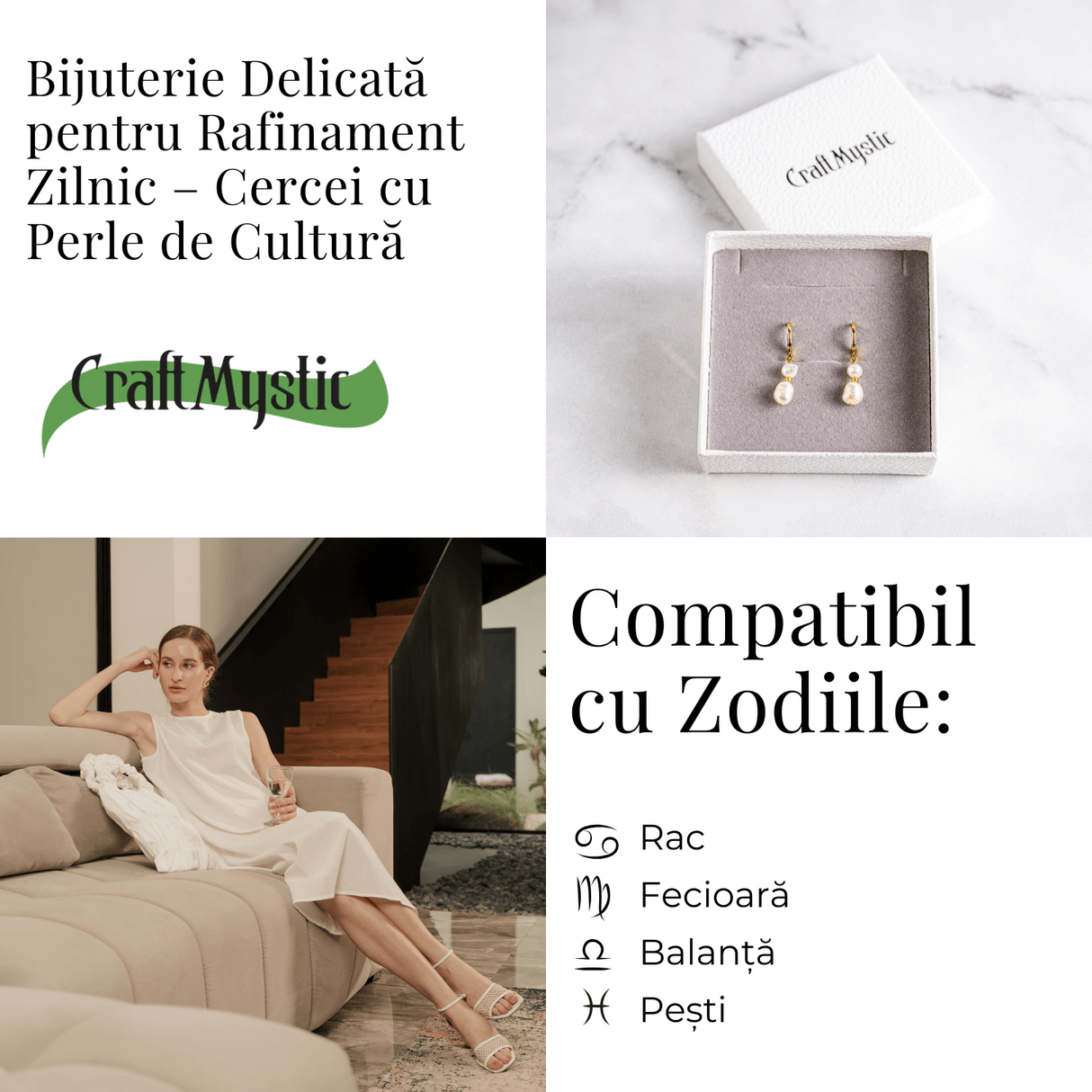 Bijuterie delicata pentru rafinament zilnic – Cercei tortita cu perle de cultura