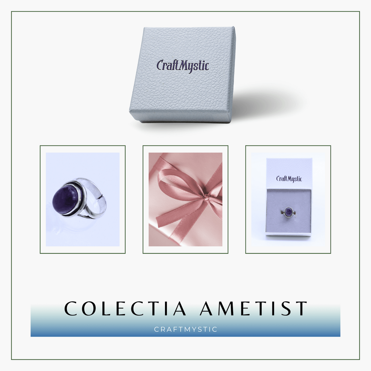 Inel Ajustabil Argintiu cu Ametist Natural forma neregulata, pentru echilibru si claritate