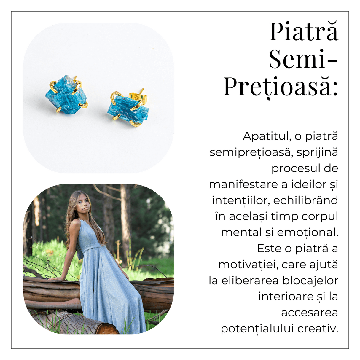 Cercei de Claritate si Inspiratie – Apatit Natural si Finisaj Auriu