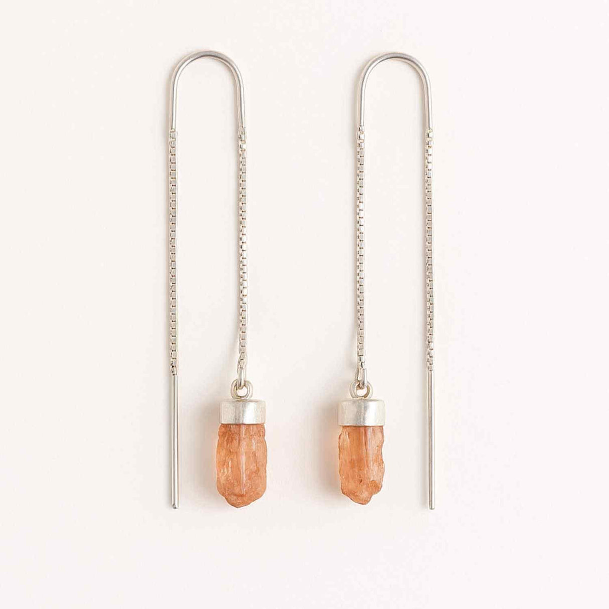 Cercei lungi din argint 925 cu topaz imperial natural – Eleganta si energie pozitiva