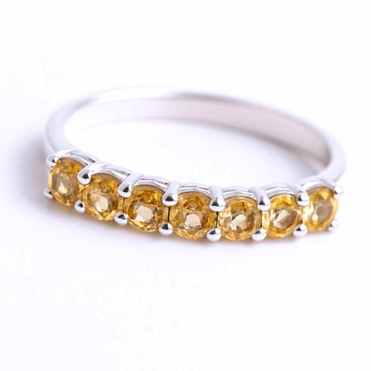 Inel Argint 925 cu Citrin – Energie Solara si Abundenta Zilnica