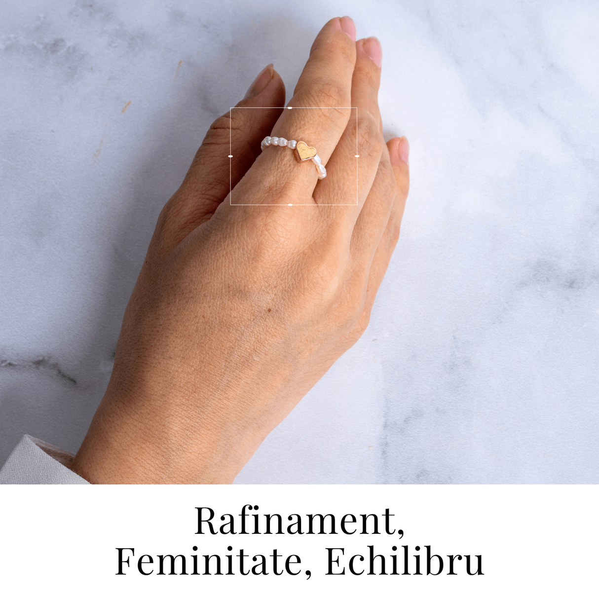 Inel cu perle naturale si inimioara aurie – Cadoul perfect din inima