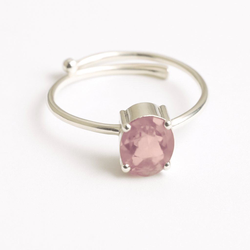 Inel din Argint 925 cu Cuart Roz – Iubire Interioara si Armonie Emotionala