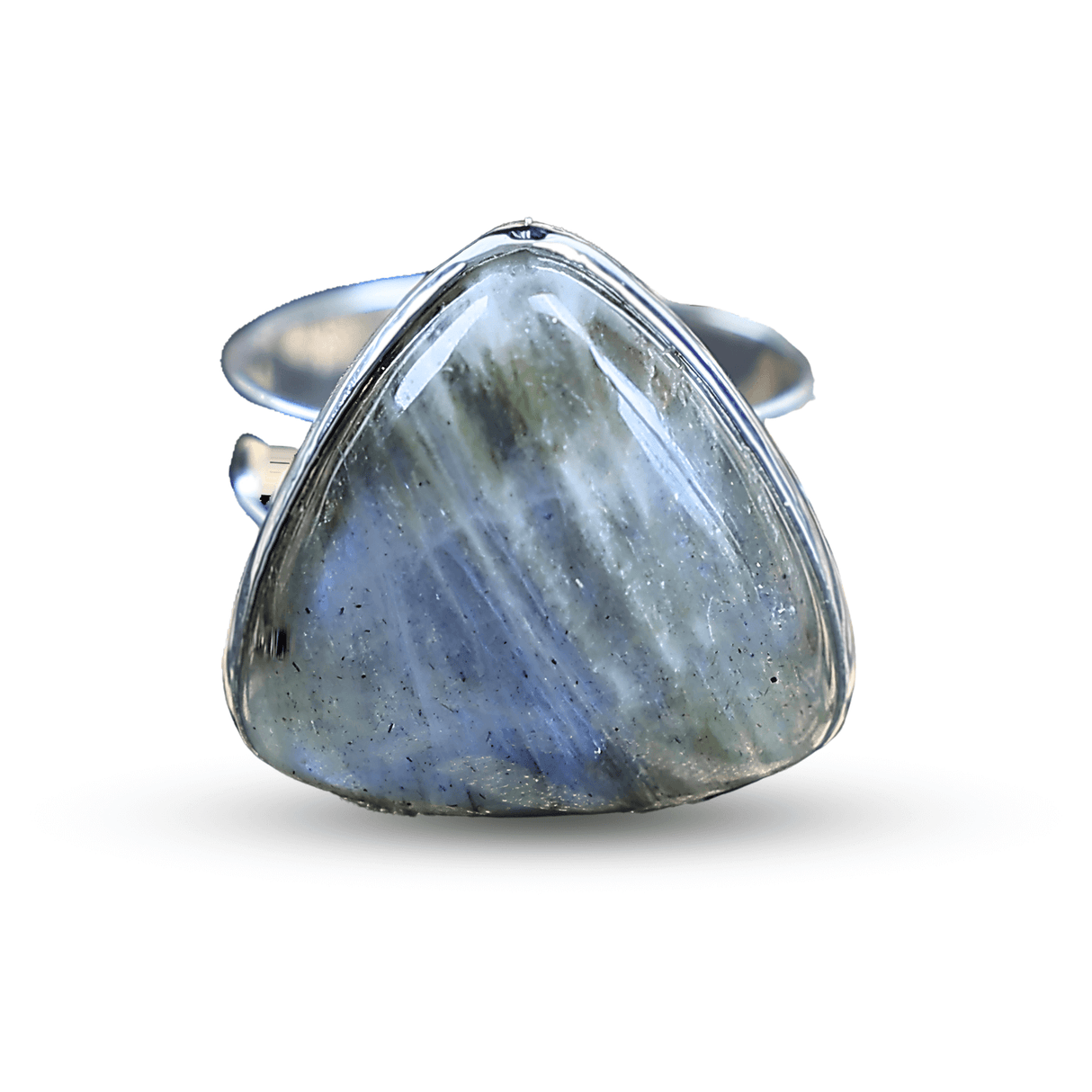 Inel ajustabil cu piInel Argintiu Reglabil cu Labradorit - Transformare si Protectie Spiritualaatra naturala cluster Ametist