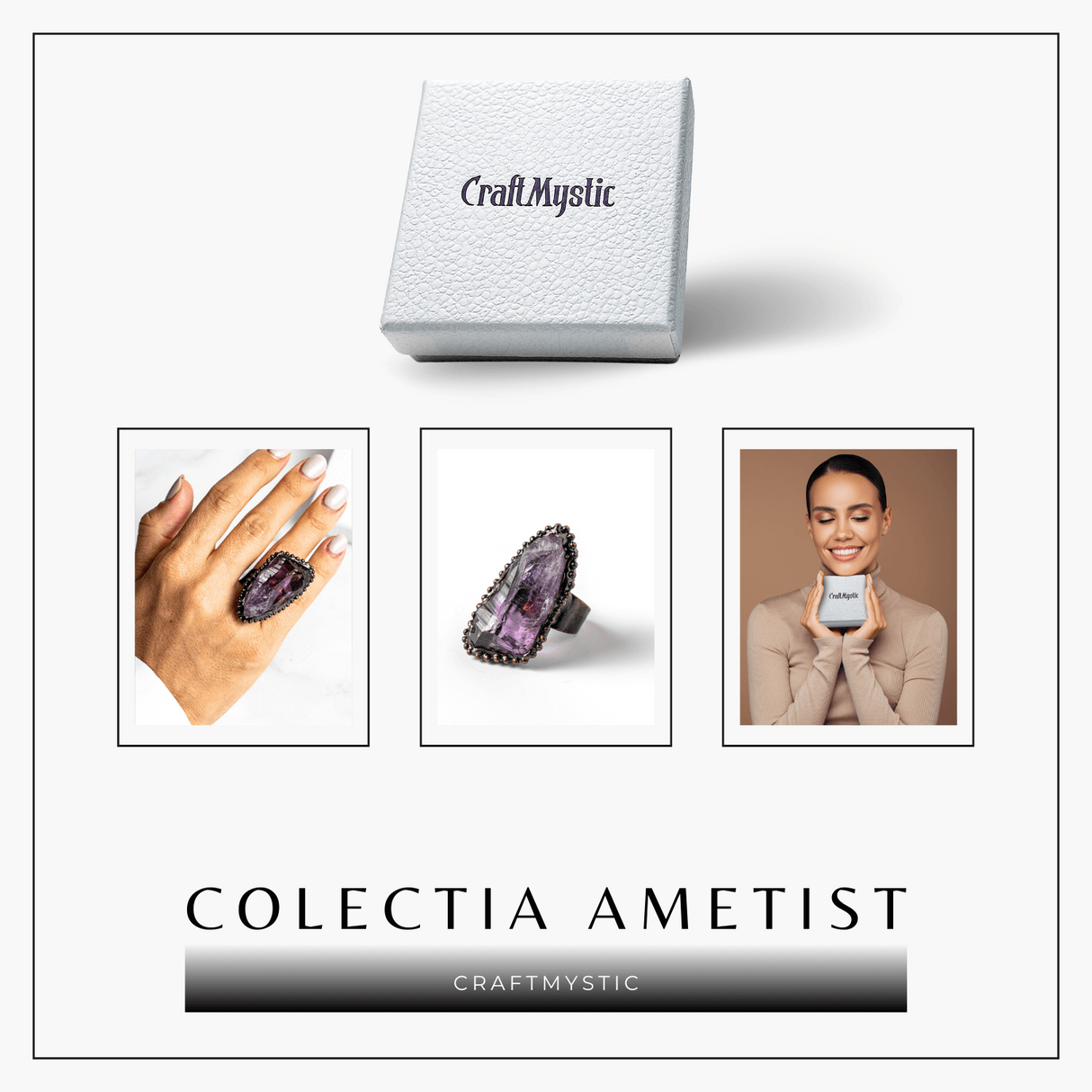 Inel Reglabil Vintage cu Ametist Natural – Claritate si Echilibru