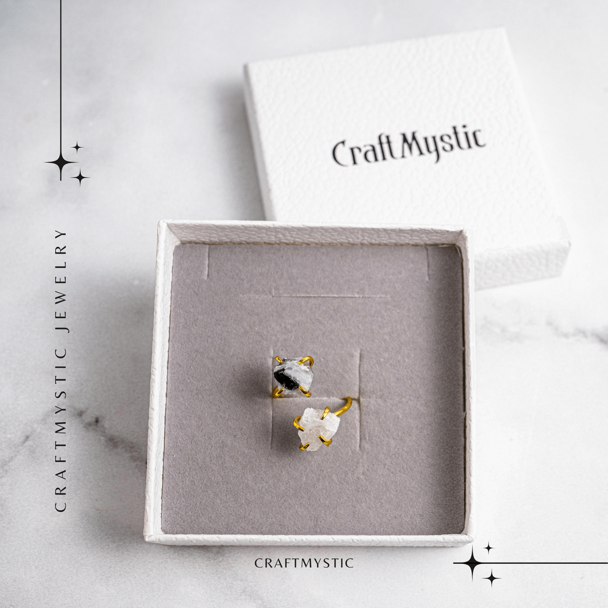 Inelul Intuitiei – Inel Auriu Reglabil cu Piatra Lunii