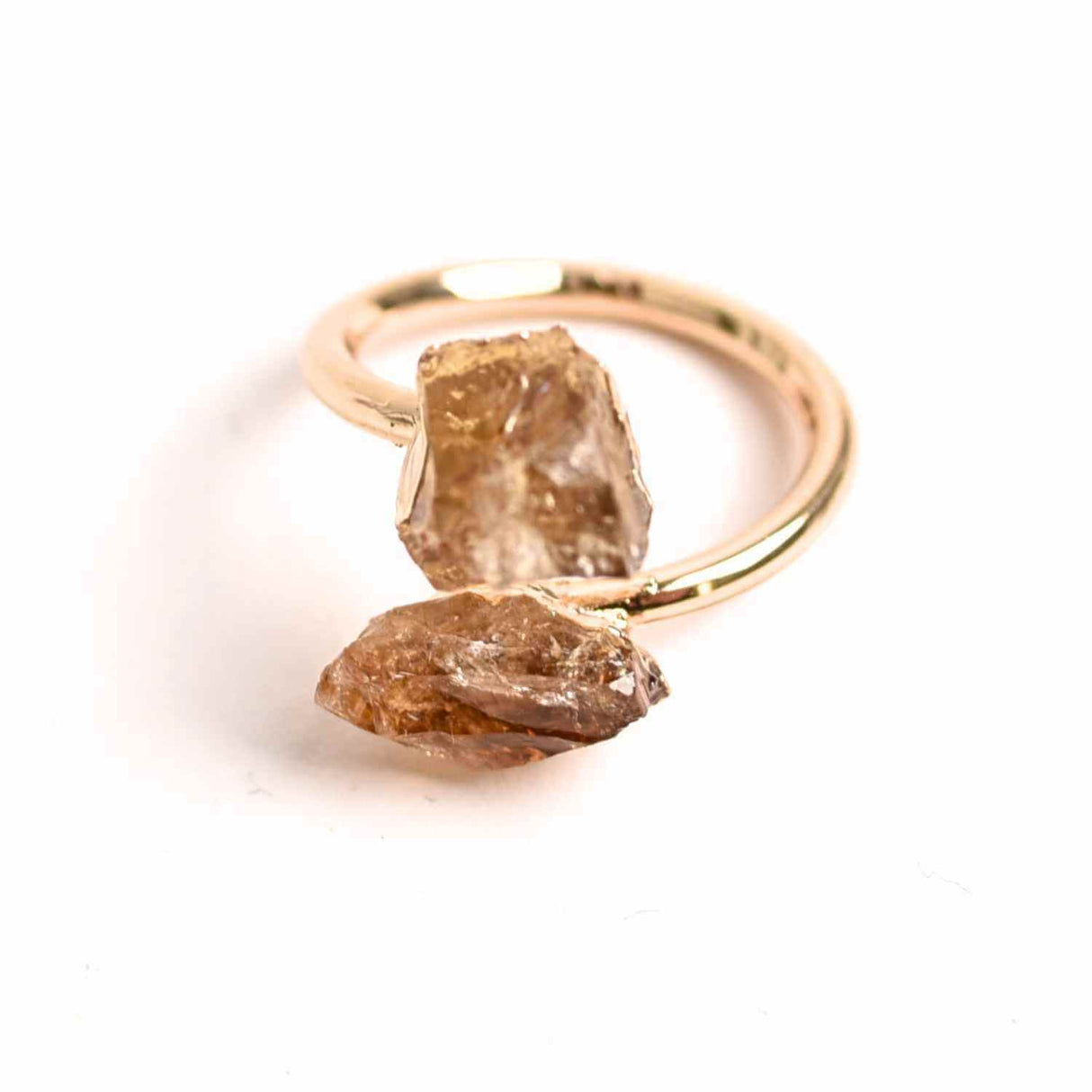 Inel reglabil cu dublu Citrin – Abundenta si energie pozitiva