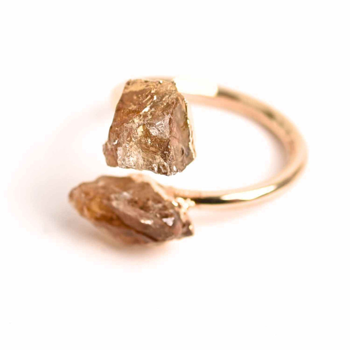 Inel reglabil cu dublu Citrin – Abundenta si energie pozitiva