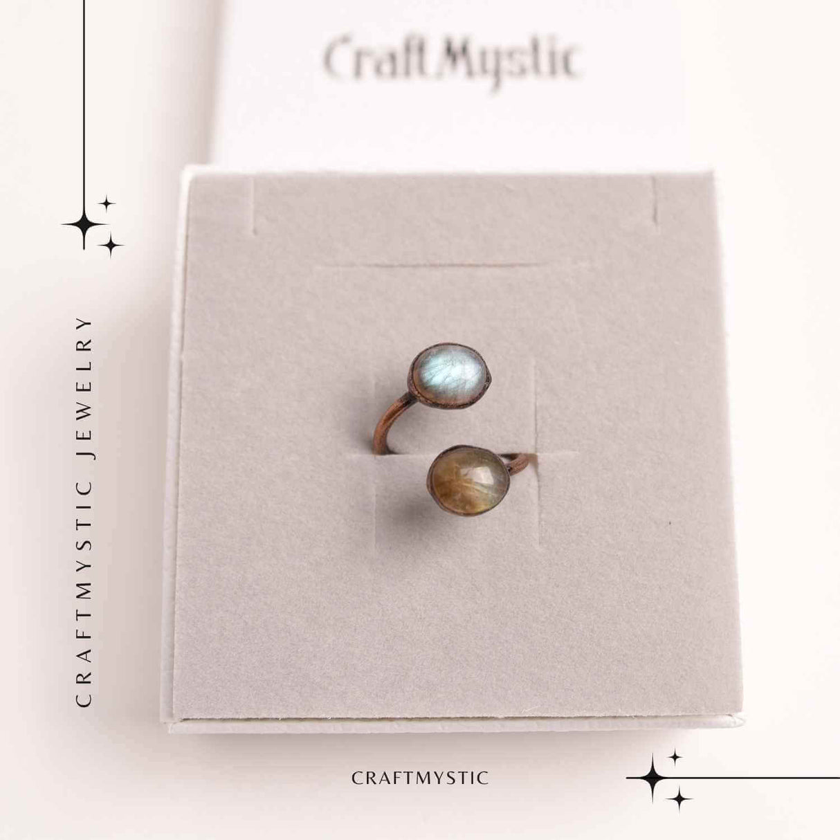 Inel reglabil cu dublu Labradorit – Protectie si echilibru energetic