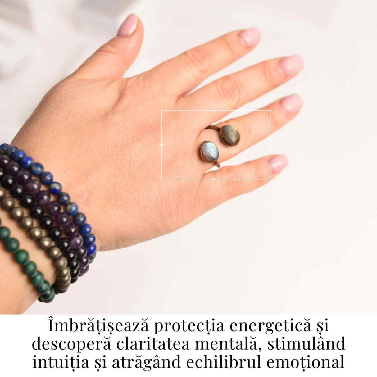 Inel reglabil cu dublu Labradorit – Protectie si echilibru energetic