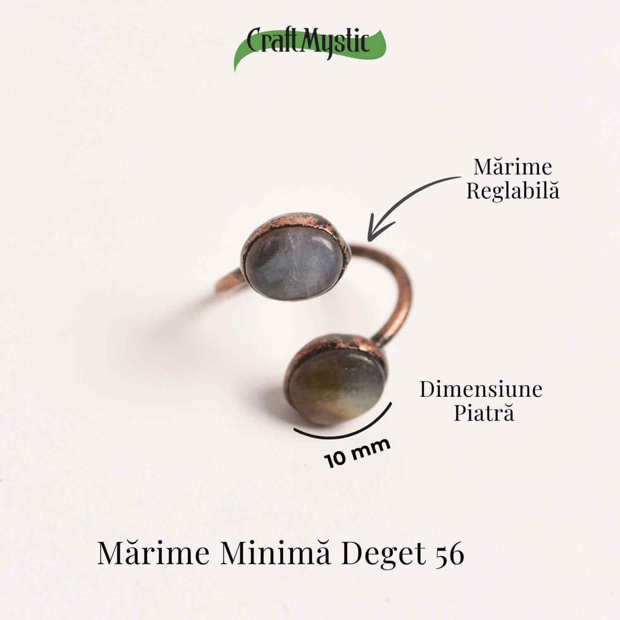 Inel reglabil cu dublu Labradorit – Protectie si echilibru energetic