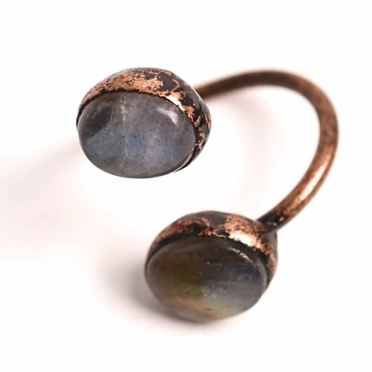 Inel reglabil cu dublu Labradorit – Protectie si echilibru energetic