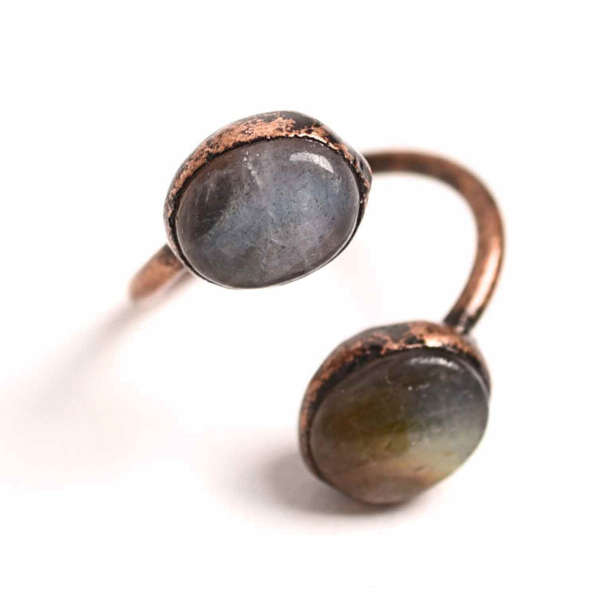 Inel reglabil cu dublu Labradorit – Protectie si echilibru energetic