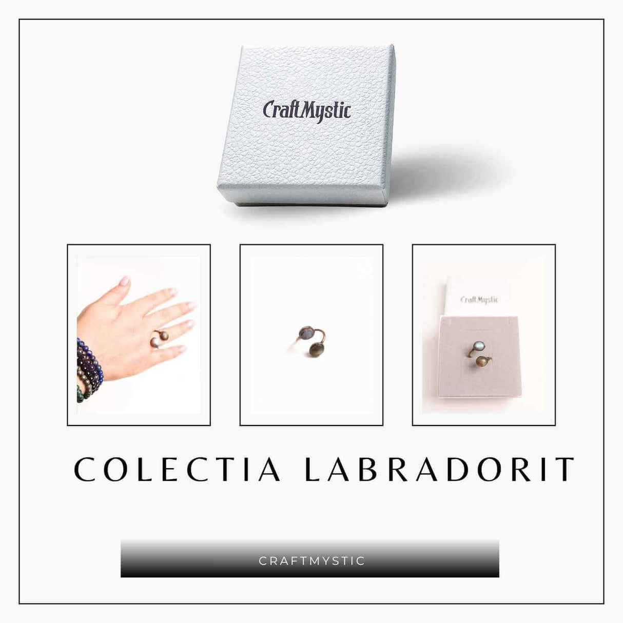 Inel reglabil cu dublu Labradorit – Protectie si echilibru energetic