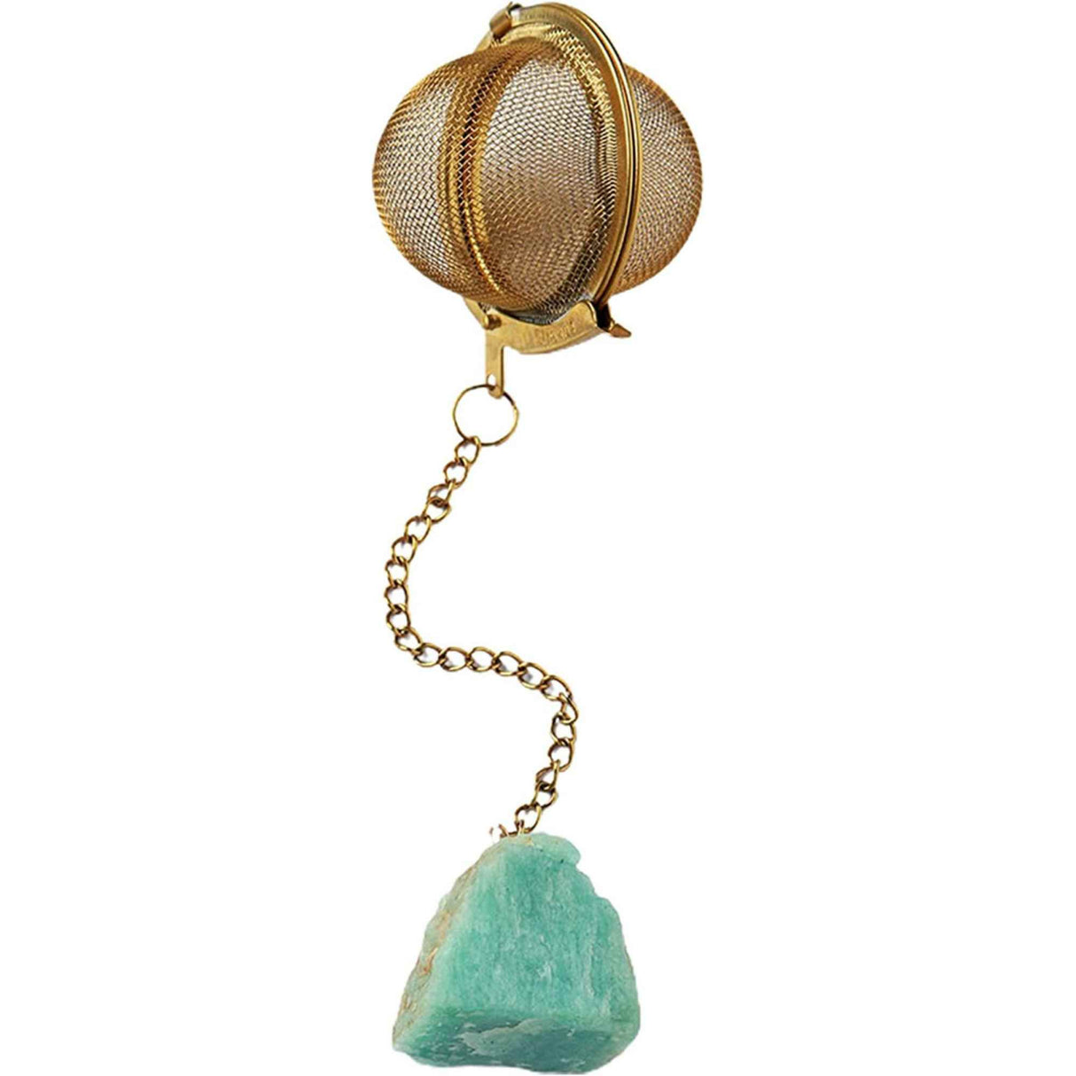 Infuzor ceai din otel inox cu piatra semipretioasa Ametist de 2 cm - Cristale vindecatoare tematica feng shui