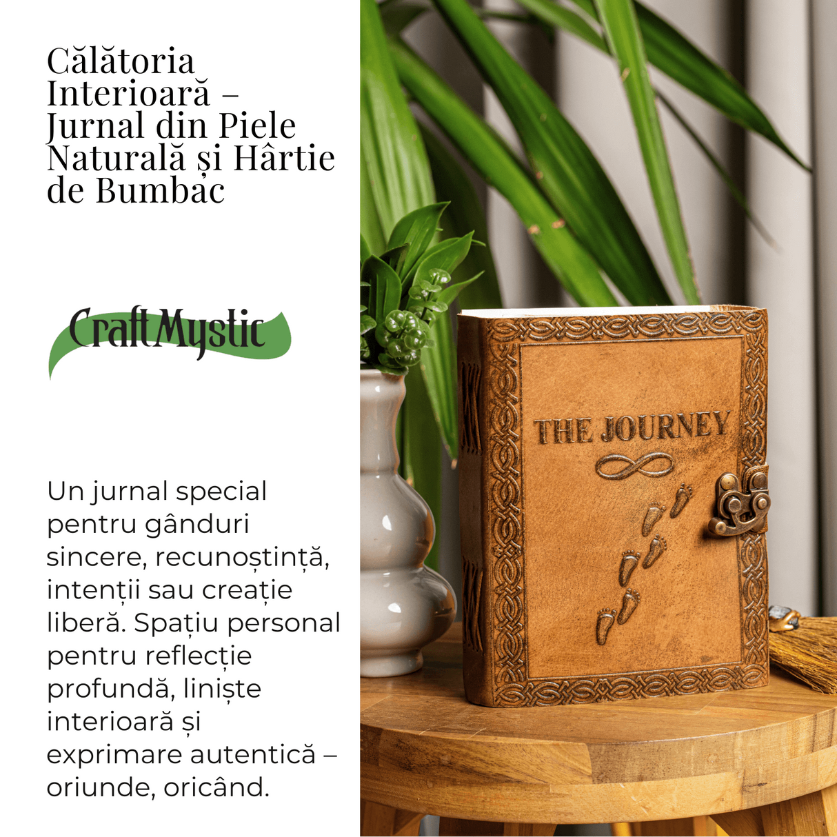 Calatoria Interioara – Jurnal din Piele Naturala si Hartie de Bumbac