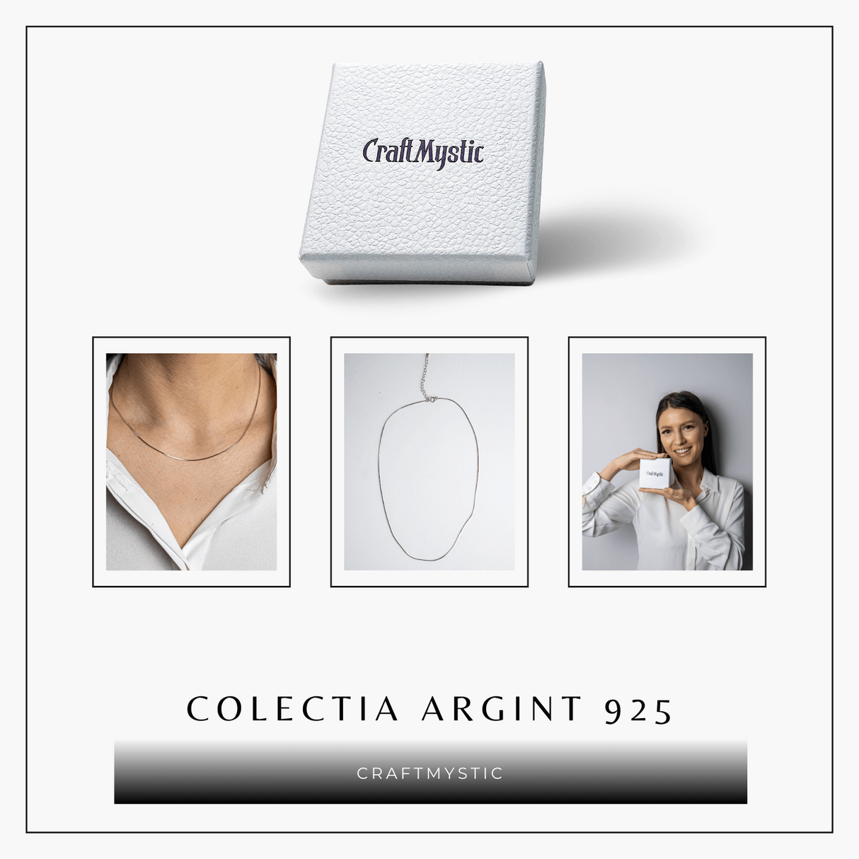 Lant Ajustabil Tip Sarpe din Argint 925 – Ajustabil 40+5 cm